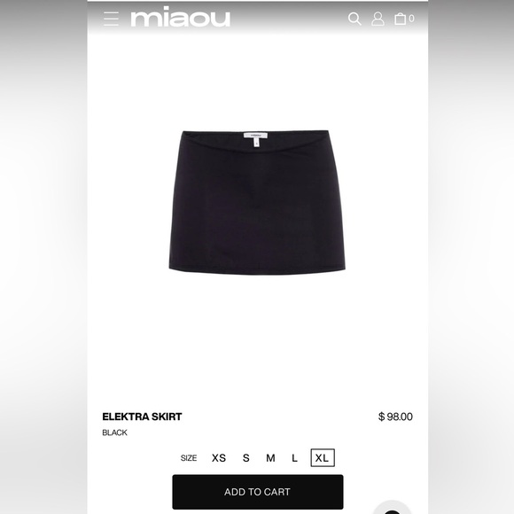 MIAOU ELEKTRA SKIRT BLACK - XL - Picture 8 of 8